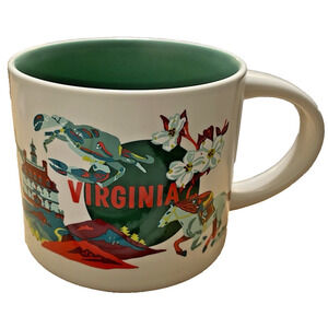 Starbucks Virginia State Discovery Series Ceramic Coffee Mug Cup 14 oz Dogwood